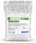 A stand-up resealable pouch of Nature's Workforce Hempforce beneficial soil bacteria powder, shown against a plain white background.