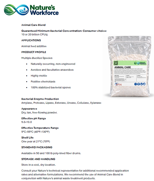 Nature's Workforce Goat & Sheep Probiotic Supplement